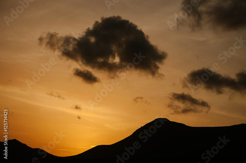 Beautiful sky with layers of the mountain.