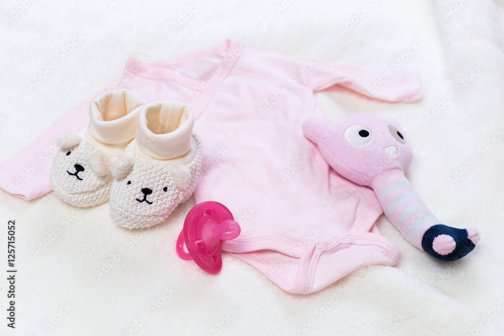 set of fashion trendy clothes and kids stuff for little baby girl set of fashion trendy clothes and kids stuff for little baby girl