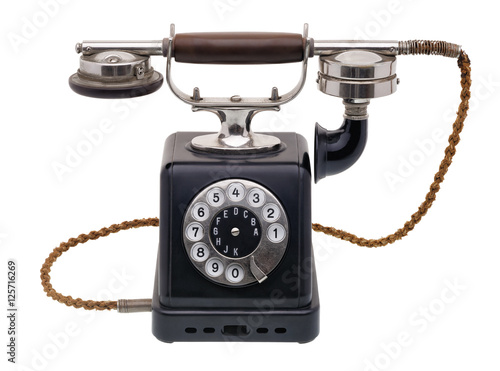 Antique black telephone