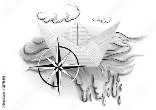 paper boat tatoo
