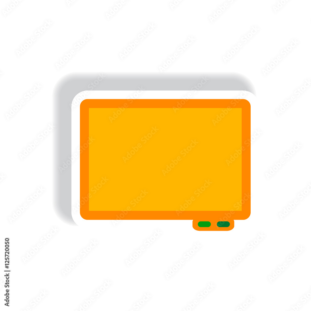 stylish icon in paper sticker style Business interactive whiteboard stylish icon in paper sticker style Business interactive whiteboard