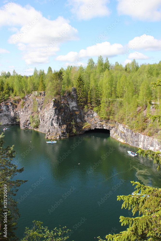 Marble quarry in Ruskeala