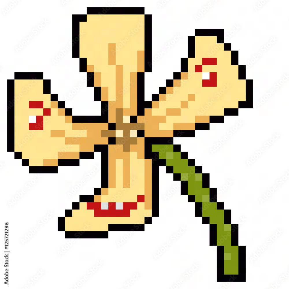 Fototapeta premium pixel art flower