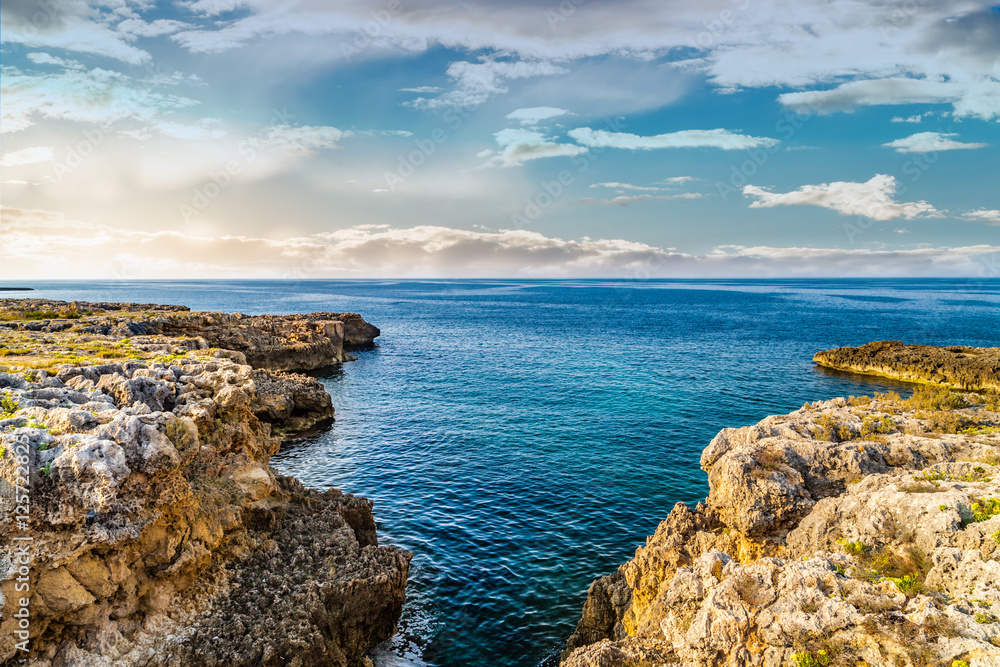 rocky coastal shore of Puglia