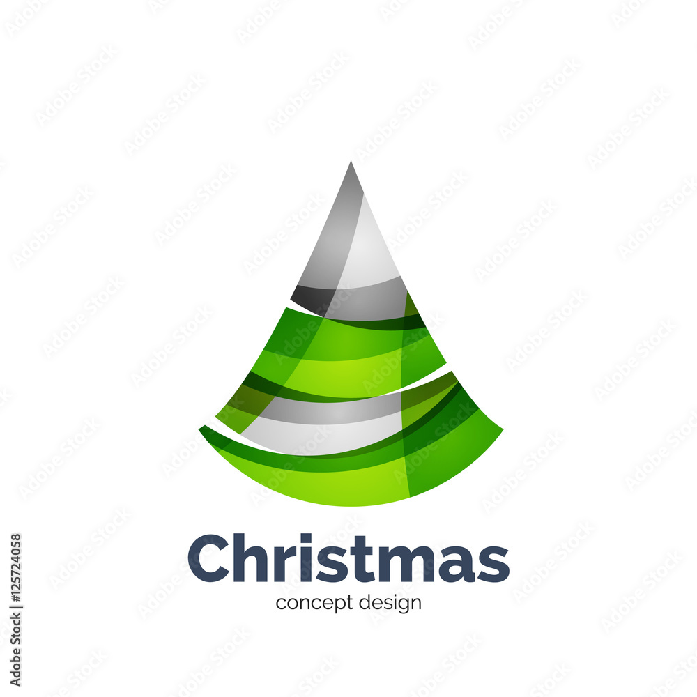 Vector abstract geometric Christmas tree icon Vector abstract geometric Christmas tree icon