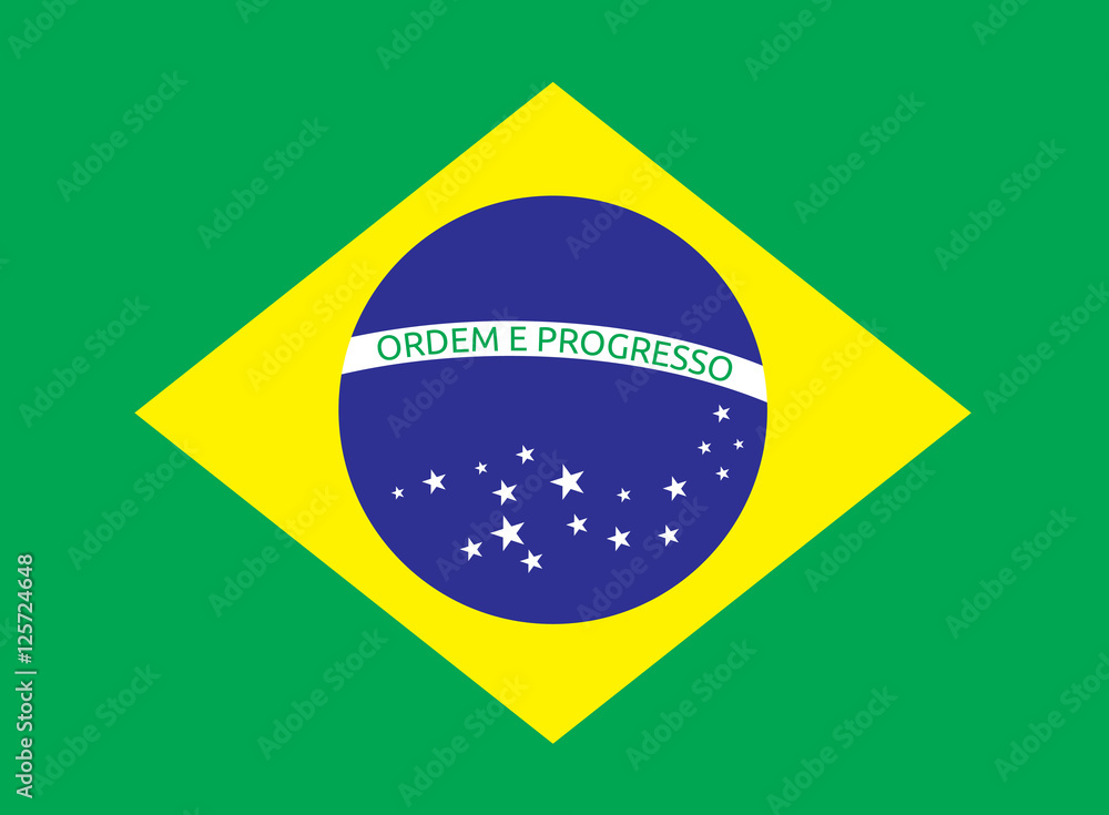 Obraz premium Brazil Flag vector icon