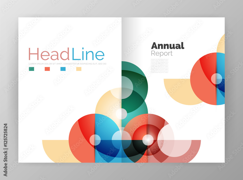 Fototapeta premium Circle annual report templates, business flyers
