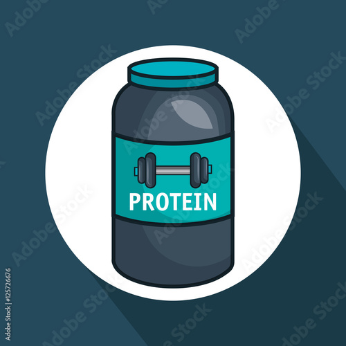 protein gym bottle isolated icon vector illustration design