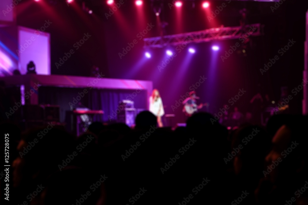 Blurred background : Bokeh lighting in indoor concert. Blurred background : Bokeh lighting in indoor concert.