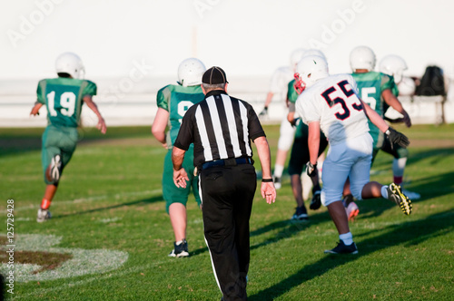 Referee in Youth football game