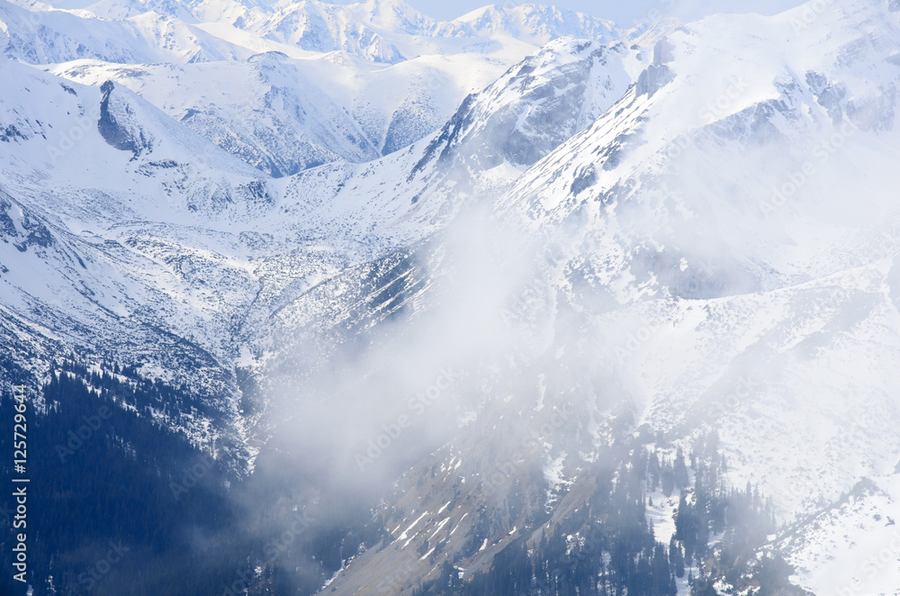 winter panorama of mountains winter panorama of mountains