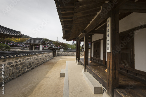 Korea Old House at Namsangol Hanok Village in Seoul South Korea.