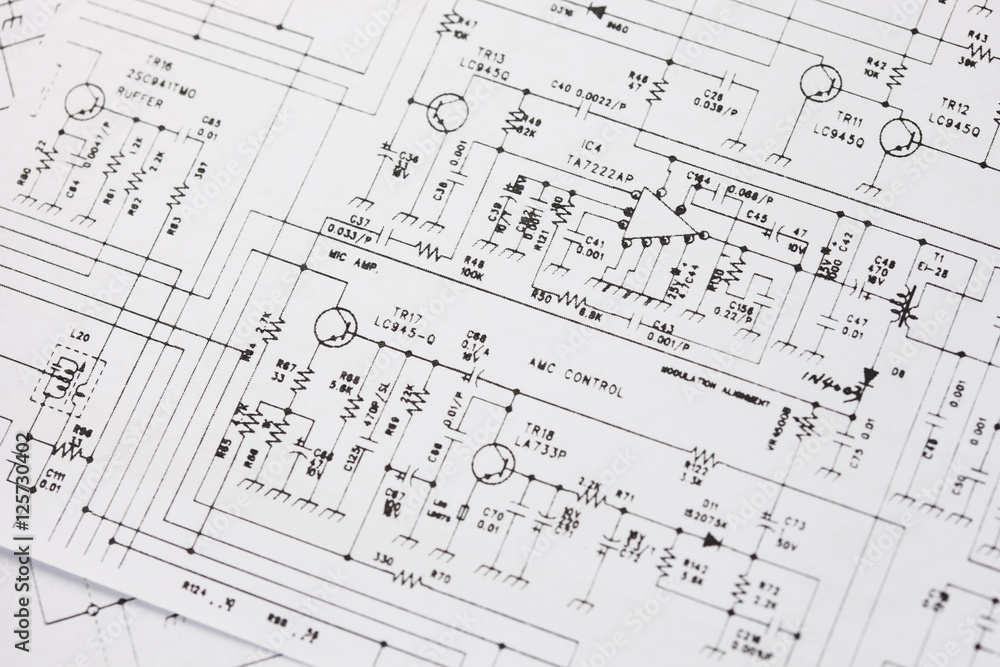 Electronics engineering drawing or circuit schematic Electronics engineering drawing or circuit schematic