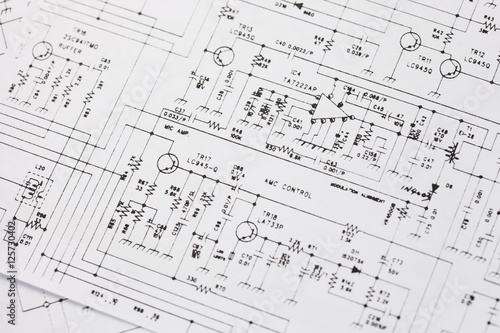 Electronics engineering drawing or circuit schematic