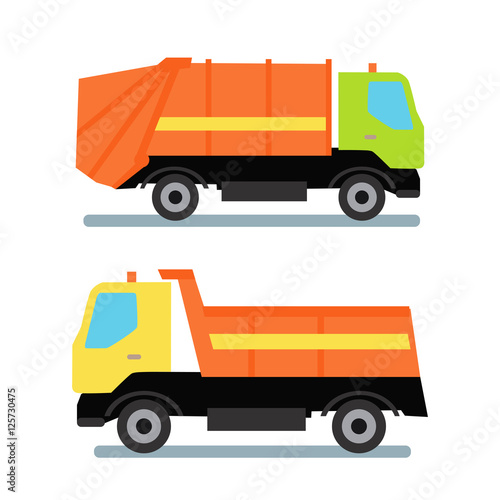 Two Orange Truck
