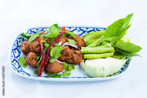Deep fried spicy minced pork
