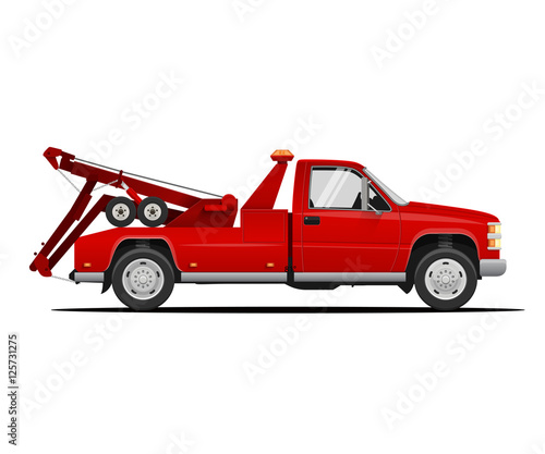 Tow Service Truck. Vector Illustration