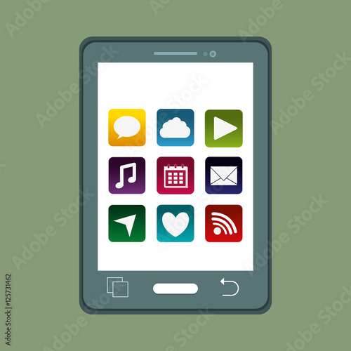 Mobile app technology icon vector illustration graphic design