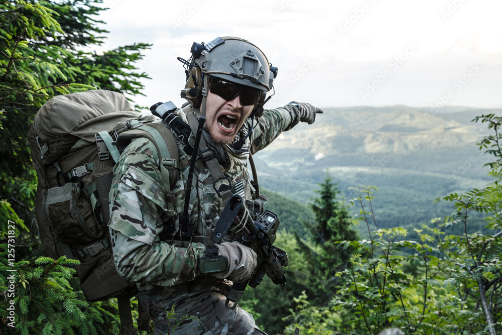 army ranger in the mountains