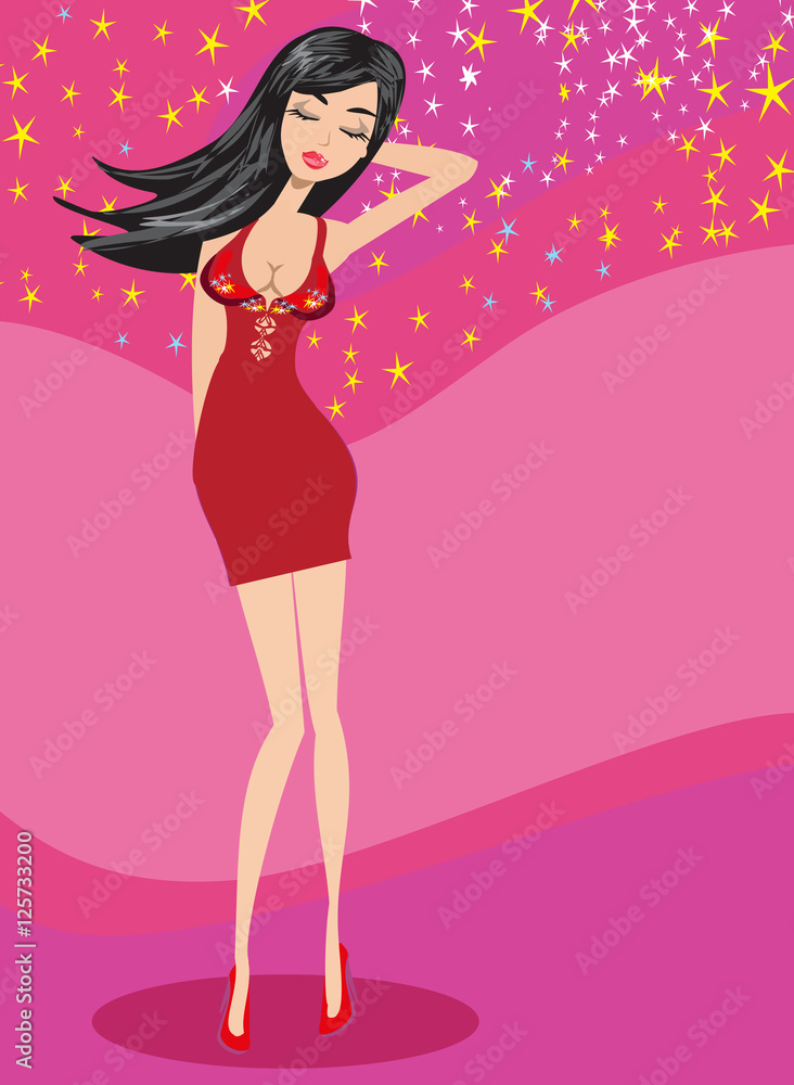 glamour party background with sexy dancing woman glamour party background with sexy dancing woman