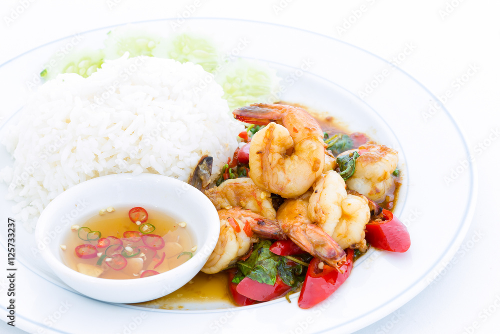 Stir Fried Shimp with Rice Stir Fried Shimp with Rice
