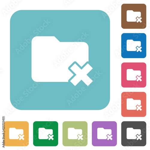 Folder cancel flat icons