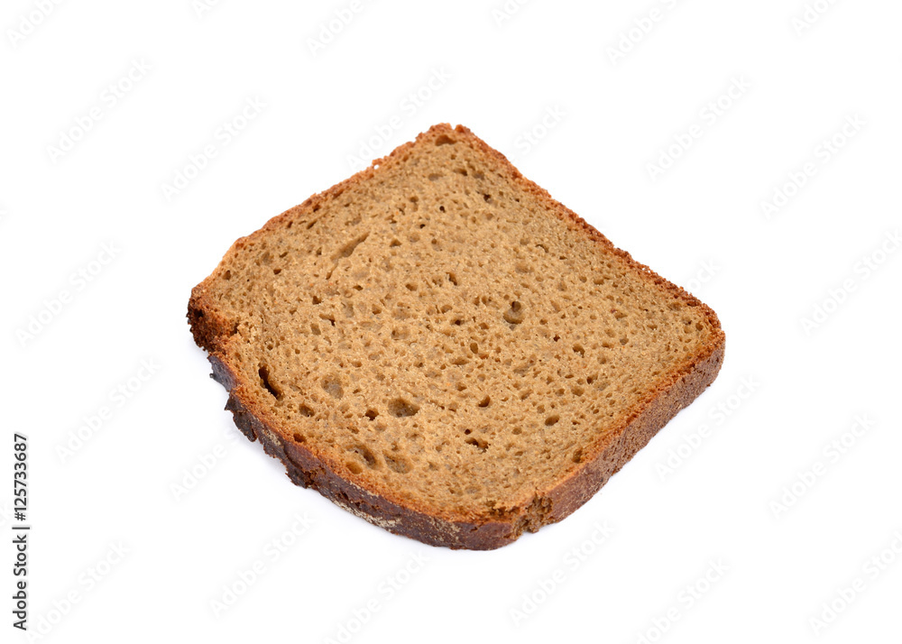 Slices of rye bread isolated with white background Slices of rye bread isolated with white background