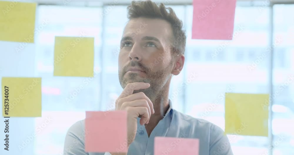 Creative businessman inventing new ideas at office Creative businessman inventing new ideas at office