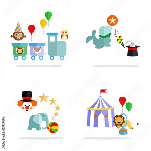 circus flat design