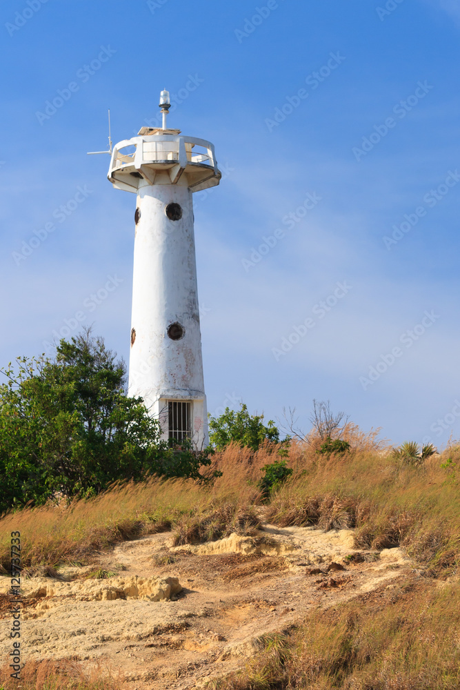 Lighthouse landmark of Koh Lanta island, Krabi, Thailand.