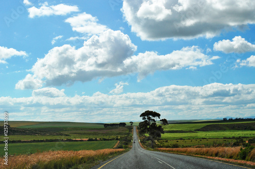Sud Africa, 20/09/2009: il paesaggio mozzafiato visto dalla R319, la strada regionale panoramica che porta a Cape Agulhas, il punto più a sud del continente africano dove si incontrano due Oceani
