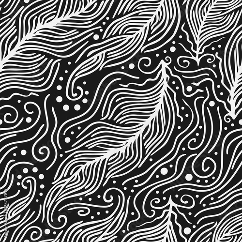 seamless pattern with feathers