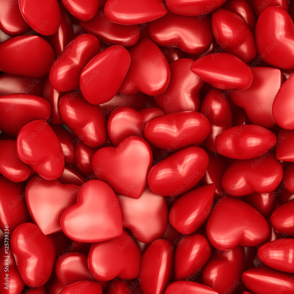 3D rendering background of hearts 3D rendering background of hearts