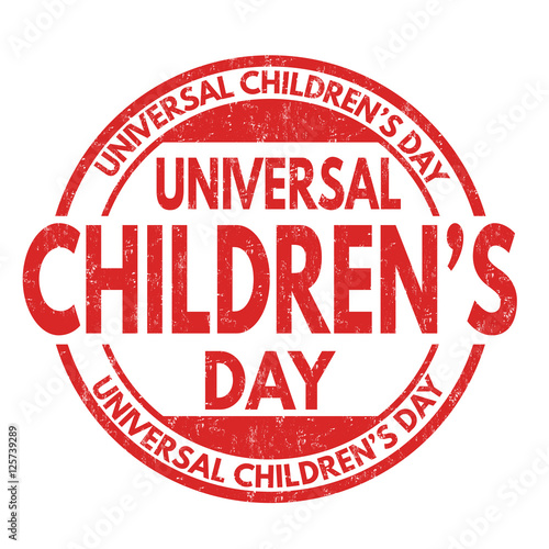 Universal Children's Day sign or stamp