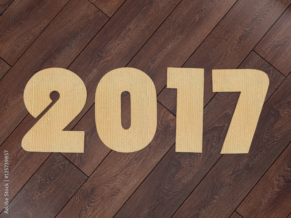 3D rendering 2017 New Year digits 3D rendering 2017 New Year digits