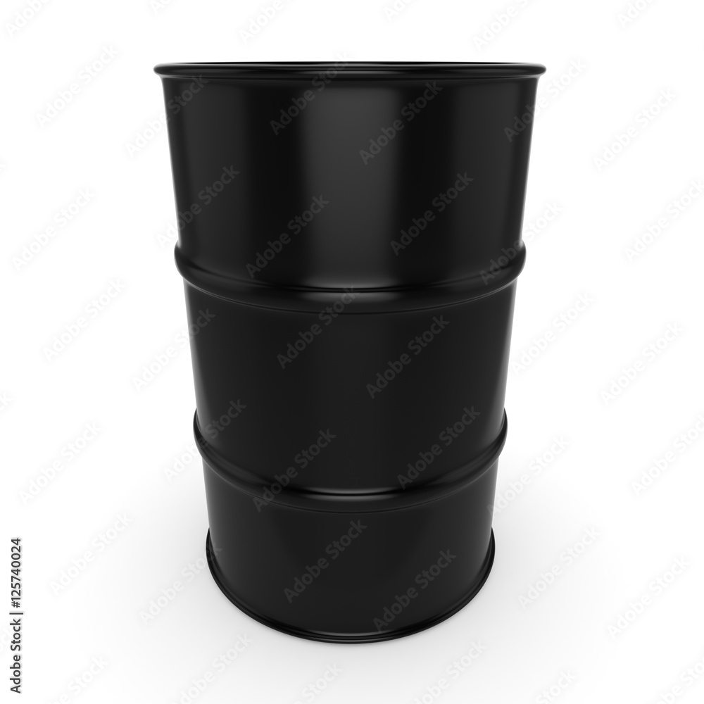 3D rendering black barrel 3D rendering black barrel