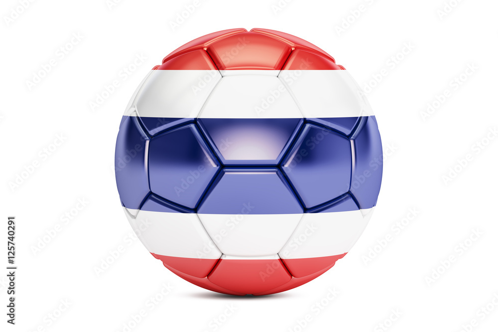 soccer ball with flag of Thailand, 3D rendering soccer ball with flag of Thailand, 3D rendering
