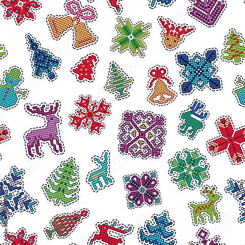 Knitted Christmas Patch Pattern