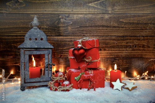 Weihnachtskarte - Laterne u...