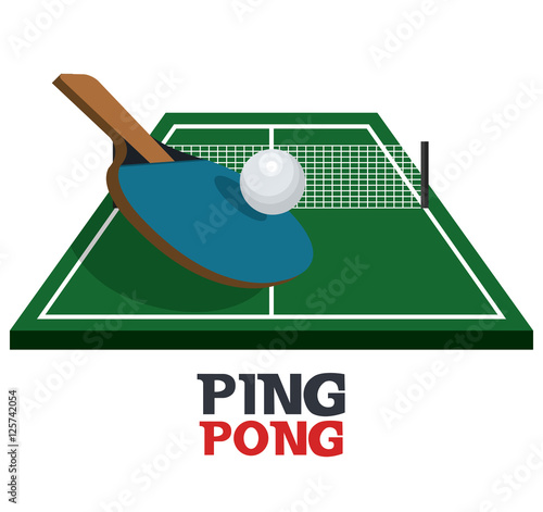 ping pong equipment sport vector illustration design