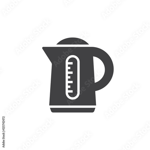 Electric Kettle, Pot icon vector, solid flat sign, pictogram isolated on white, logo illustration