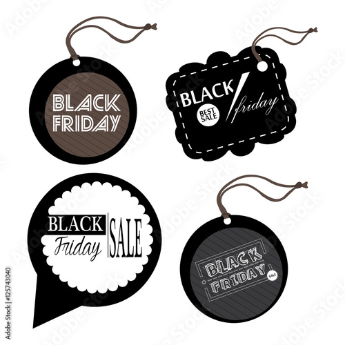Set of black friday labels