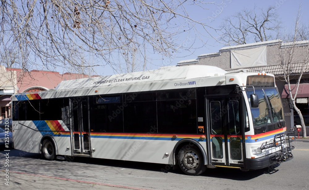 Fototapeta premium Natural Gas-Powered City Transportation