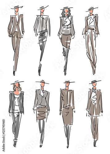 Sketch Fashion - women in business style