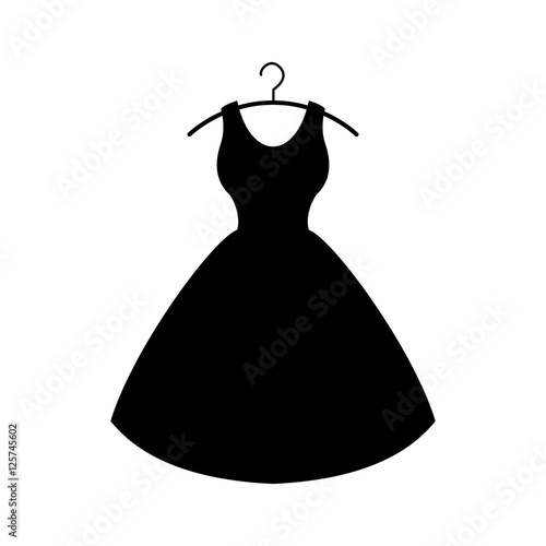 Black dress. Vector icon
