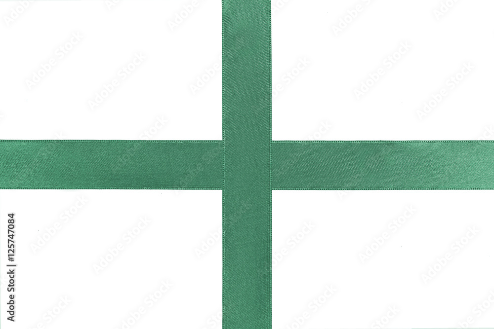 Obraz premium Grünes Geschenkband