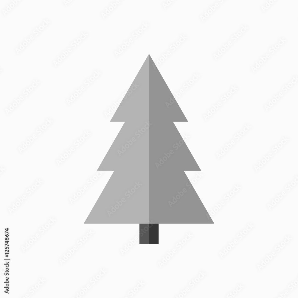 Christmas tree sign. Simple cartoon icon. Black template silhouette, isolated on white background. Flat design. Symbol of holiday, winter, Christmas, New Year celebration. Vector illustration Christmas tree sign. Simple cartoon icon. Black template silhouette, isolated on white background. Flat design. Symbol of holiday, winter, Christmas, New Year celebration. Vector illustration