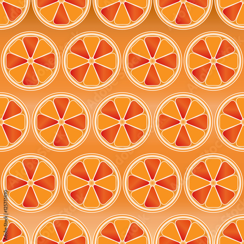 Decorative orange and red vector background - circular abstract seamless pattern 