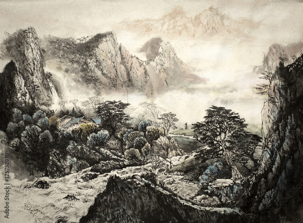 Fototapeta Chinese mountain landscape