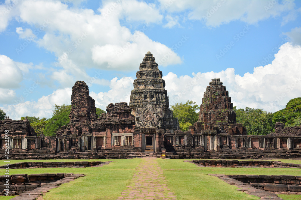 Ancient City Phimai Historical Park in blue sky Ancient City Phimai Historical Park in blue sky